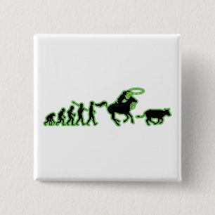 Cowboy Vierkante Button 5,1 Cm