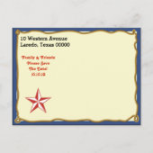 Cowboy Vintage Faire-Part de Mariage (Dos)