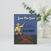 Cowboy Vintage Faire-Part de Mariage (Debout devant)