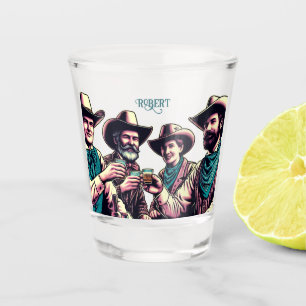 Cowboy Vrienden Drinken Shots Aangepast Shot Glas
