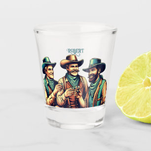 Cowboy Vrienden Drinken Shots Aangepast Shot Glas