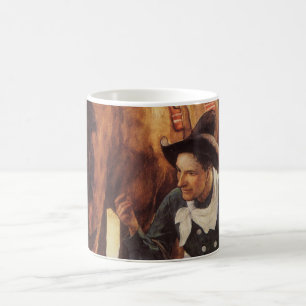 Cowboy Watering Zijn Paard door NC Wyeth, Vintage Koffiemok