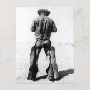 Cowboy Wearing Chaps  Briefkaart