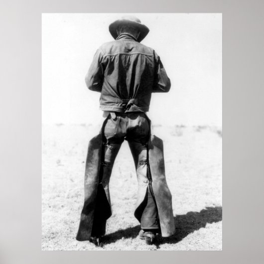 Cowboy Wearing Chaps  Poster (Voorkant)
