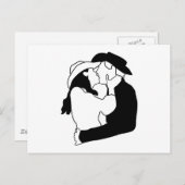 Cowboy Wedding Kiss Briefkaart (Voorkant / Achterkant)