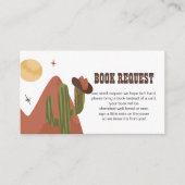 Cowboy Western Baby shower Book Request Enclosure Informatiekaartje (Voorkant)