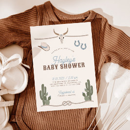 Cowboy Western Baby Shower Invitation Kaart