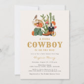 Cowboy Western Baby shower Kaart (Voorkant)