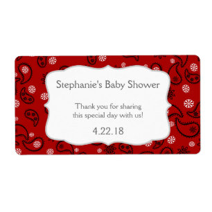 Cowboy Western Baby shower Waterfles Favor Etiket