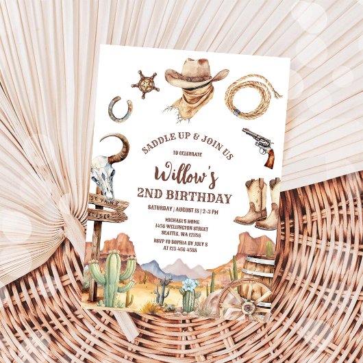 Cowboy Western Birthday Invitation