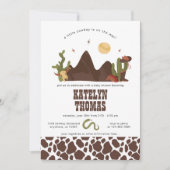 Cowboy Western Boy Baby shower Uitnodiging (Voorkant)