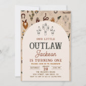 Cowboy Western Boys Anniversaire Fête Invitation (Devant)