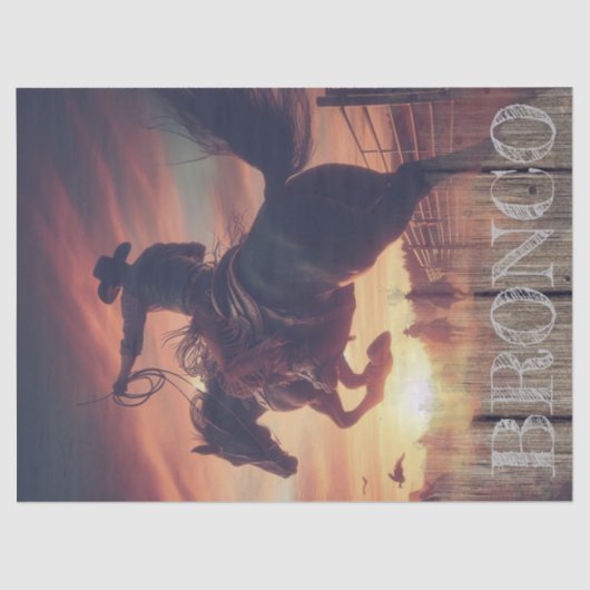 Cowboy Western Bronco Horse Tissuepapier (Voorkant)