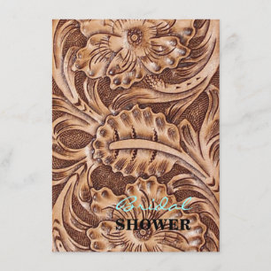 cowboy western country patroon gefabriceerd leer kaart