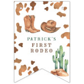 Cowboy Western Eerste Rodeo Verjaardagsfeestje  Vlaggetjes (Tweede vlag)