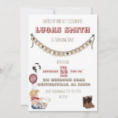 Cowboy Western Jongens Verjaardagsuitnodiging Kaart (Voorkant)