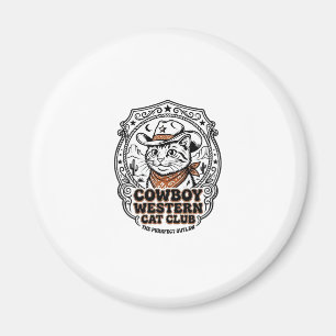 Cowboy Western Kat Hondenliefhebber Shirt Kunst - Magneet