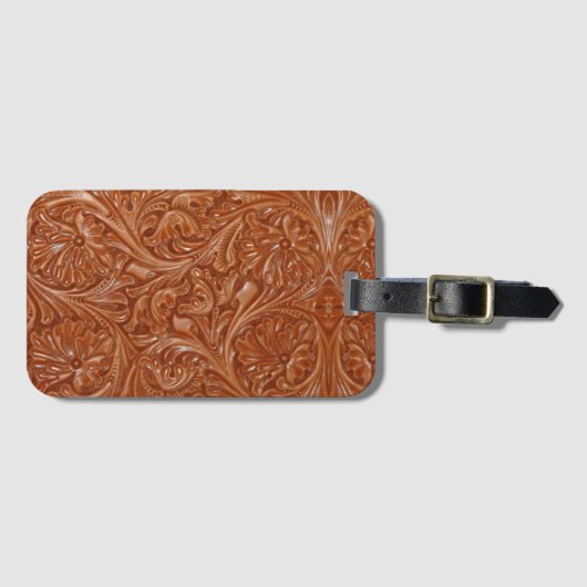 cowboy western landpatroon met gereedschap bagagelabel (Voorkant (horizontaal))