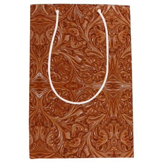 cowboy western landpatroon met gereedschap medium cadeauzakje (Voorkant)