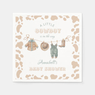 Cowboy Western Lichtbruin Jongen Baby shower Welko Servet