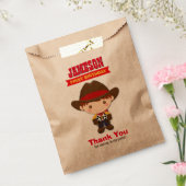 Cowboy Western Old West Birthday Bedankzakje (Gezegeld)