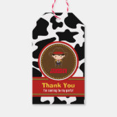 Cowboy Western Old West Birthday Cadeaulabel (Voorkant)