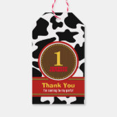 Cowboy Western Old West Birthday Cadeaulabel (Achterkant)