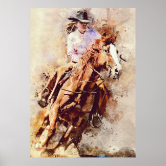 cowboy western or cowgirl western poster