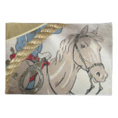 COWBOY western paard gepersonaliseerde touw trim n Kussensloop (Achterkant)