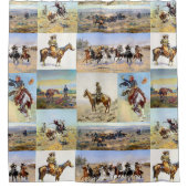 Cowboy Western Popular Douchegordijn (Voorkant)
