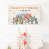 Cowboy Western Rodeo 1e verjaardag Spandoek (Insitu)