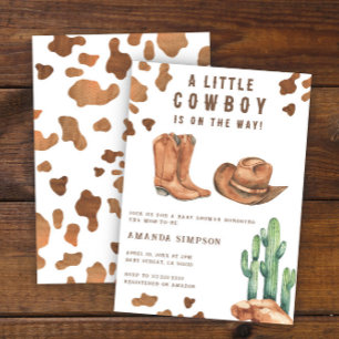 Cowboy Western Rodeo Baby Shower Kaart
