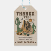 Cowboy western Rodeo Dank je wel Cadeaulabel (Achterkant)