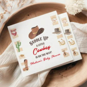 Cowboy Western Rodeo Wild West Baby shower Servet