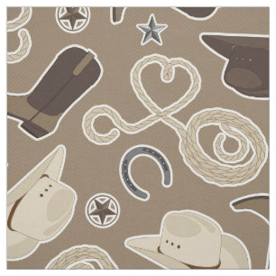 Cowboy Western thema Fabric Stof