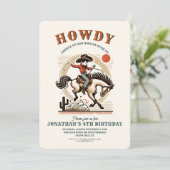  Cowboy Western Verjaardag Kaart (Staand voorkant)