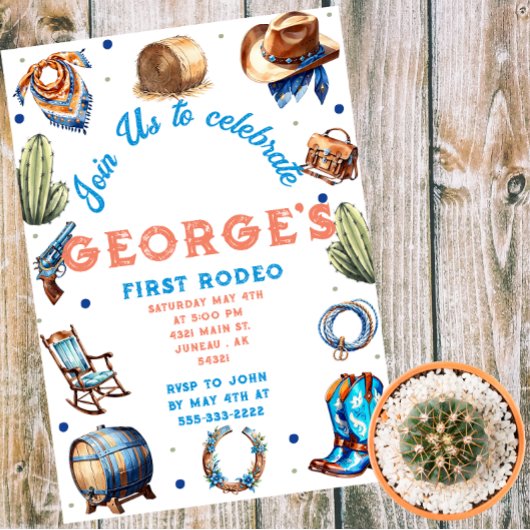 Cowboy Western Wild West Birthday Kaart