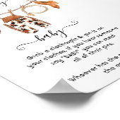 Cowboy Westerne Baby Boy Clothesline Zeg geen Baby Poster (Hoek)