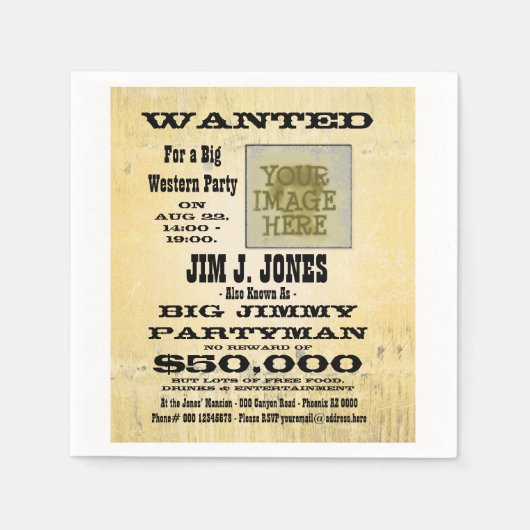 Cowboy Westerne partij wilde Poster Servetten (Voorkant)