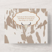 Cowboy Westerne Rodeo Wedding All In One Uitnodiging (Achterkant)