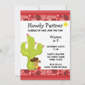 Cowboy Westerne uitnodiging (Voorkant)