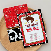 Cowboy Westerne Uitnodiging van het Oude Baby show