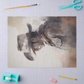 Cowboy Westerne Waterverf ontkoppeling Tissuepapier (Craft)