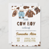 Cowboy Wild Rodeo Western Baby shower Invitation (Devant)