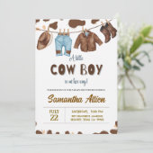 Cowboy Wild Rodeo Western Baby shower Invitation (Debout devant)