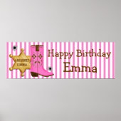 Cowboy Wild West  Banner Poster (Devant)