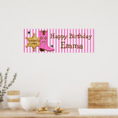 Cowboy Wild West Banner Poster (Keuken)