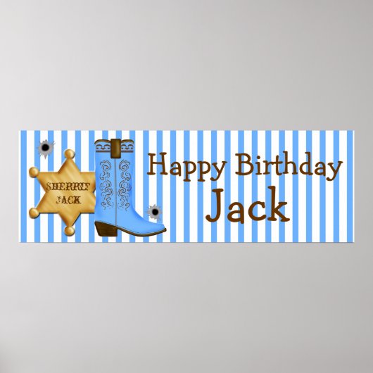 Cowboy Wild West Banner Poster (Devant)