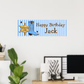 Cowboy Wild West Banner Poster (Bureau à domicile)