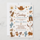 Cowboy Wild West Rodeo Ranch Baby shower Kaart (Voorkant)